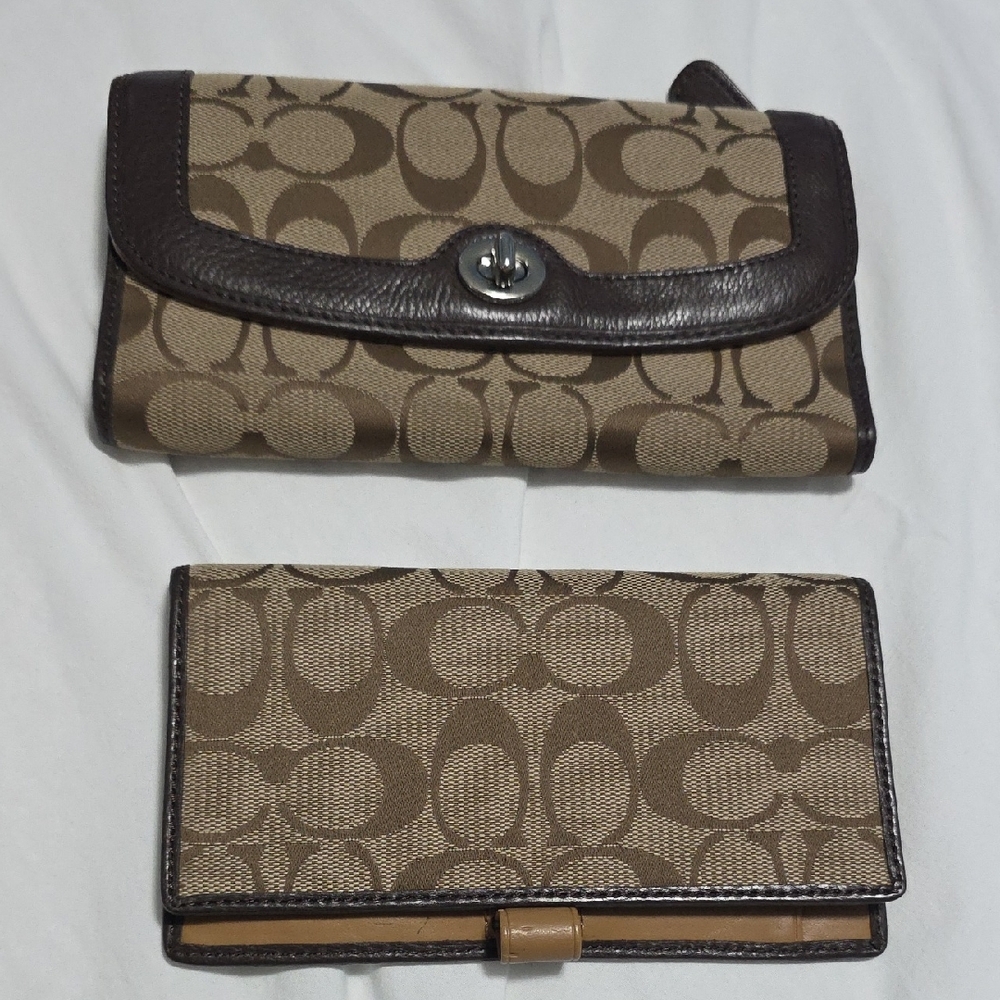 Coach Classic Brown Wallet Set